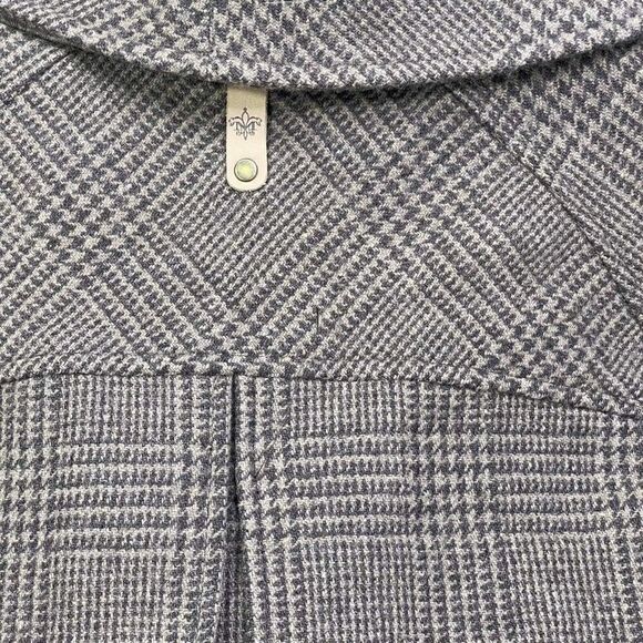 VTG Mackage Brown Tweed Houndstooth Wool Coat Sz M High Collar Button jacket - Picture 9 of 12